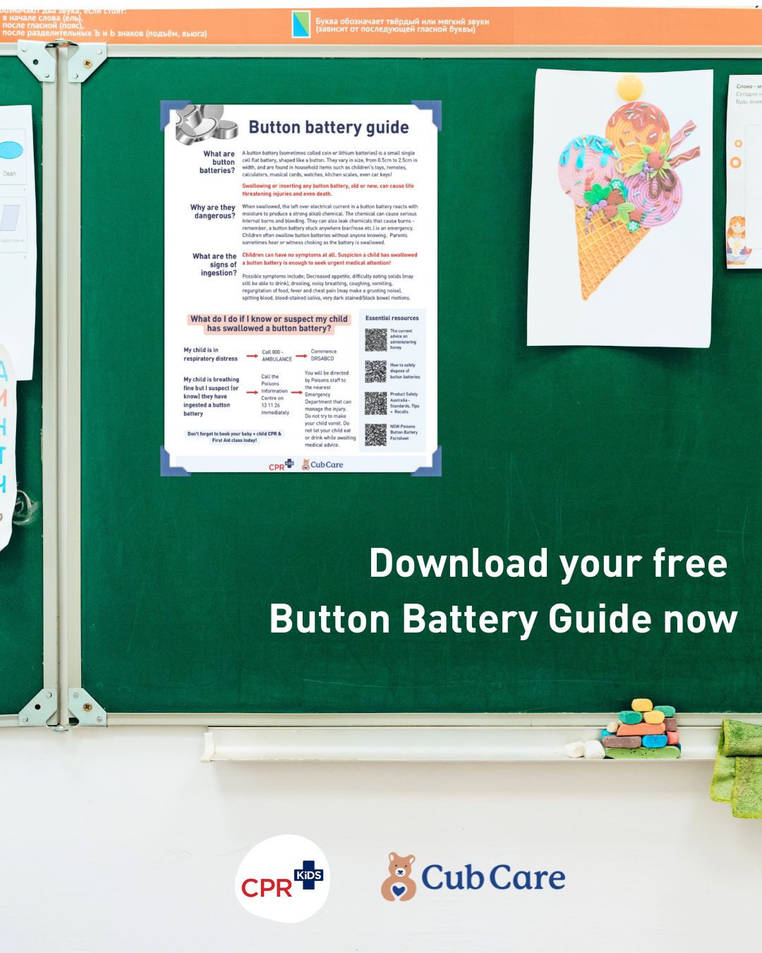 Our free Button Battery Guide is here! CPR Kids